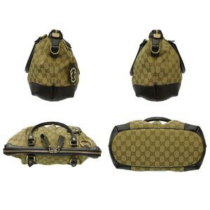 Gucci Bag Logo Canvas GG Beige Brown Sukey Handbag